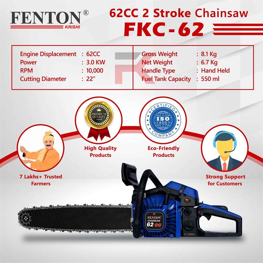 Fenton 62cc Wood Cutter Chainsaw