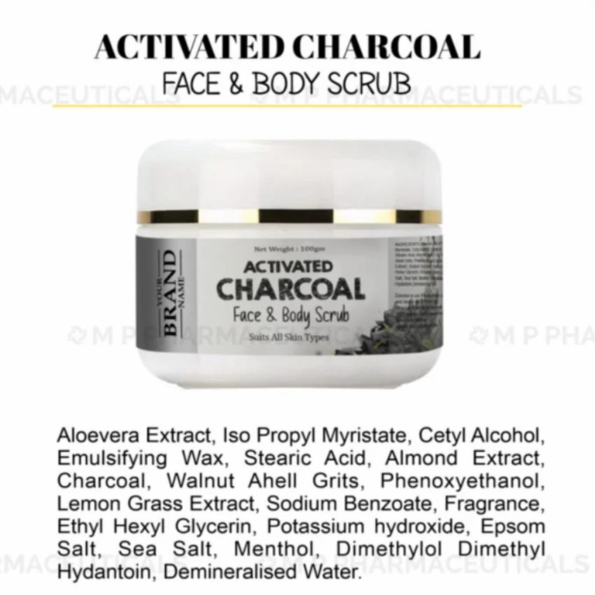 Activated Charcoal Face Body Scrub 100 gm