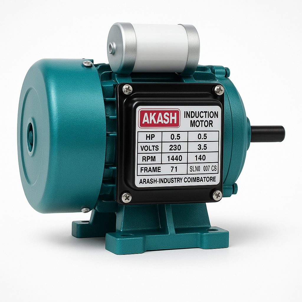 0.5 HP Single Phase Foot Mounted Motor, 230V
