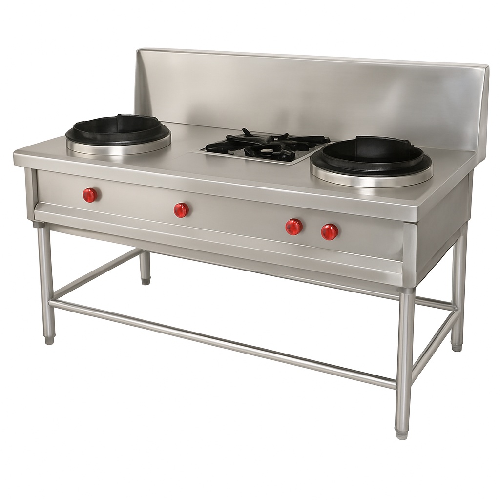 AKSR 3 Burner Chinese Cooking Range