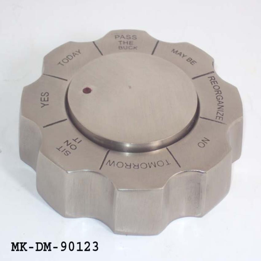 Aluminium Decision Maker Paperweight, 3.5 Inch Diameter