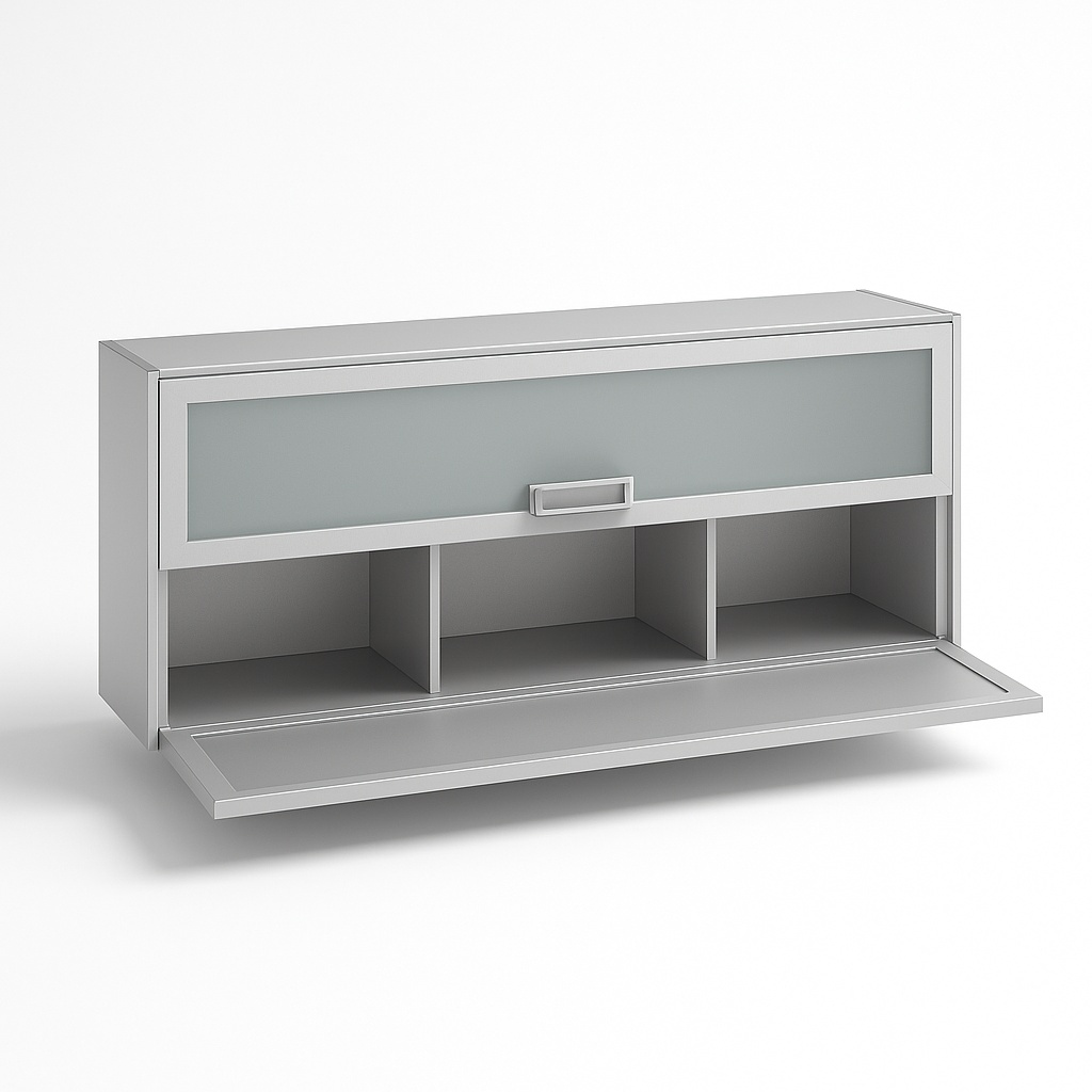 Aluminium Profile Glass Kitchen Cabinet Door