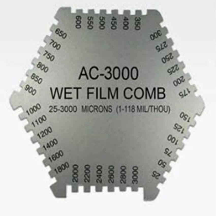 Aluminum Hexagonal Wet Film Thickness Gauge (25t-3000 Um)