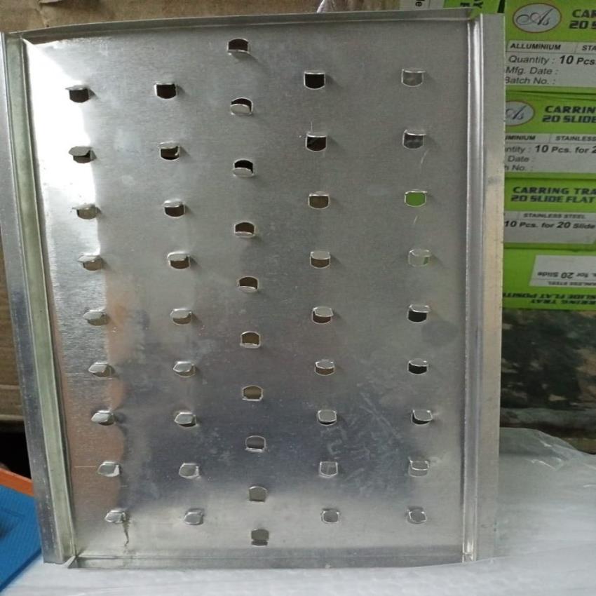 Aluminum Metal Rectangular Laboratory Slide Tray