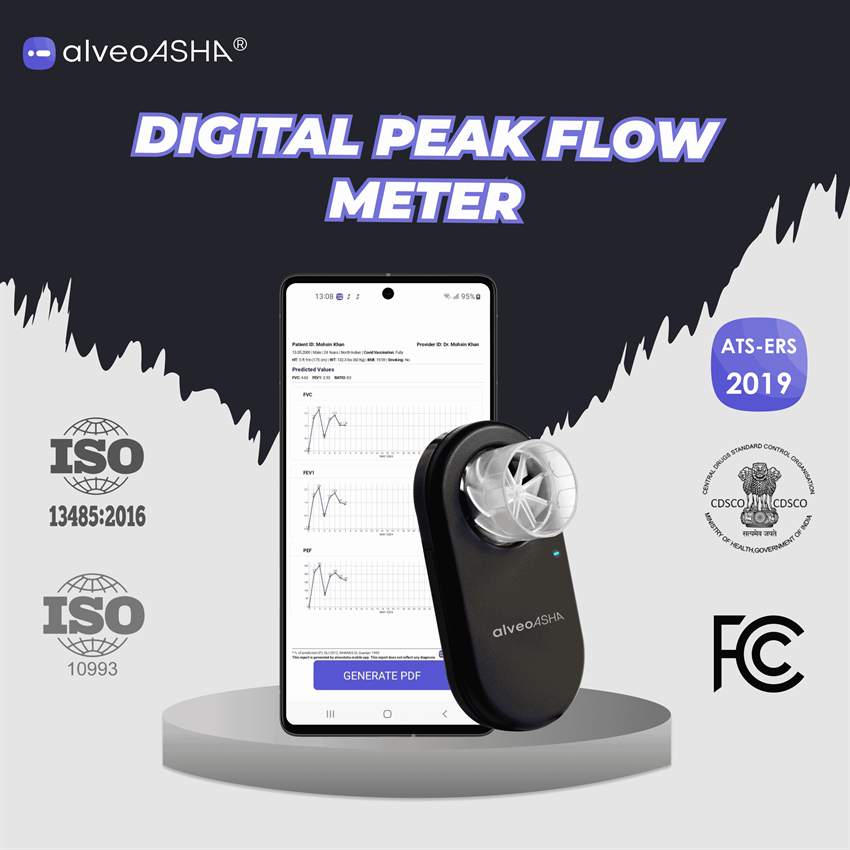 alveoASHA Digital Lung Flow Meter