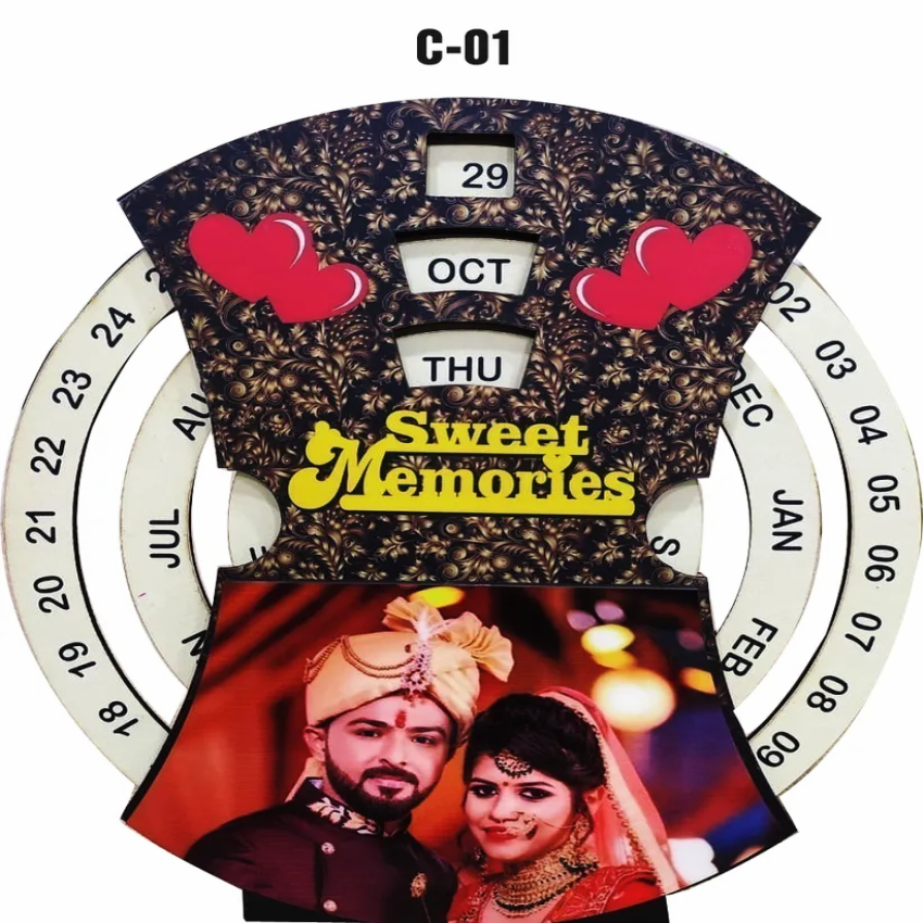 Sublimation MDF English Calendar