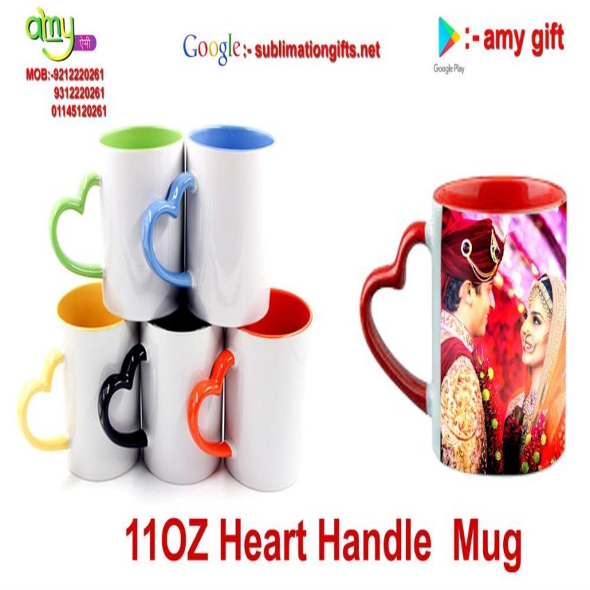 Amy Heart Handle 11 Oz Mug