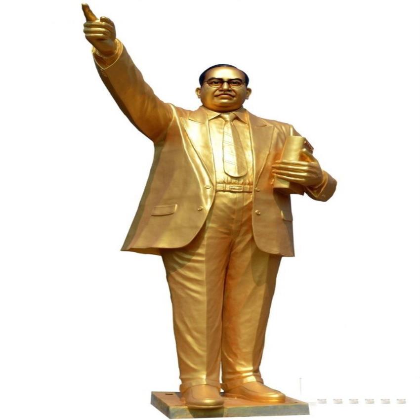Marble Golden Ambedkar Statue (10 ft)