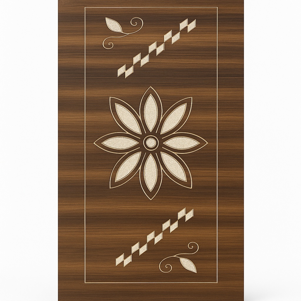 Antique Embossed Laminate Door for Villas