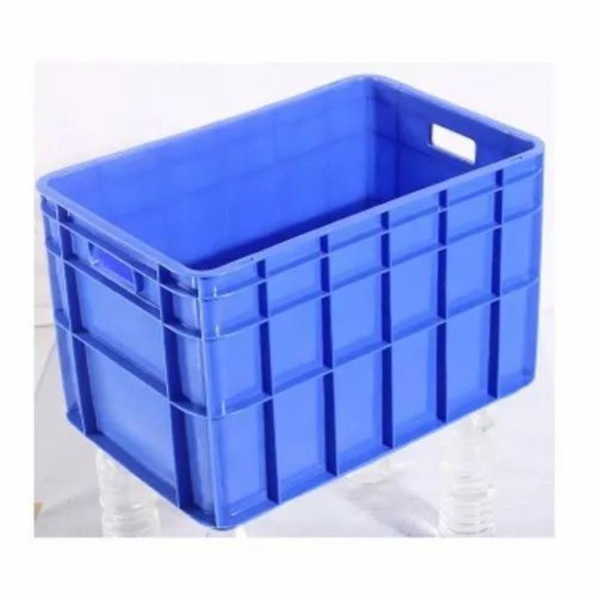 ASE Rectangular Industrial Blue Plastic Crate, 45 Kg