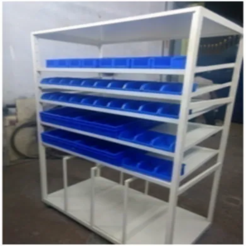 Assembly & Storage Workstation, Blue & White
