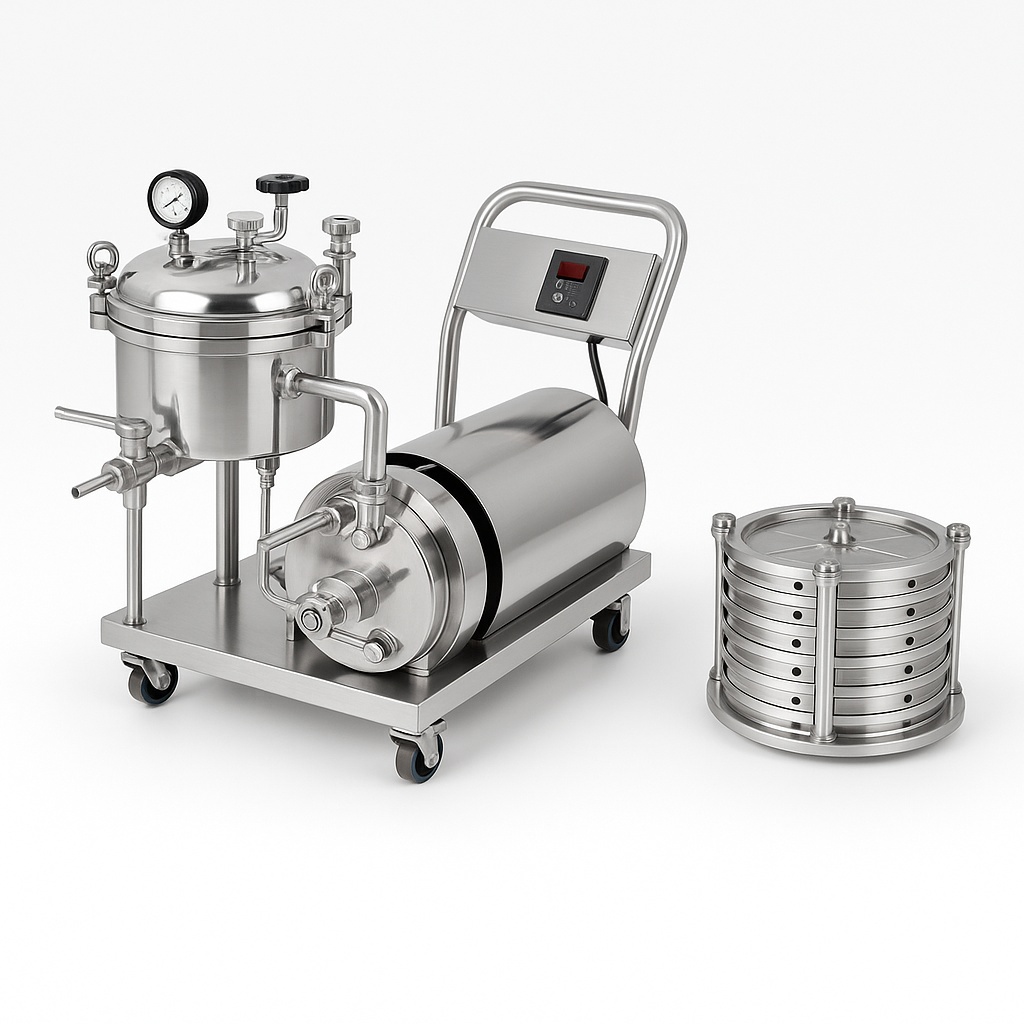 Automatic 2000-3000 LPH Stainless Steel Filter Press