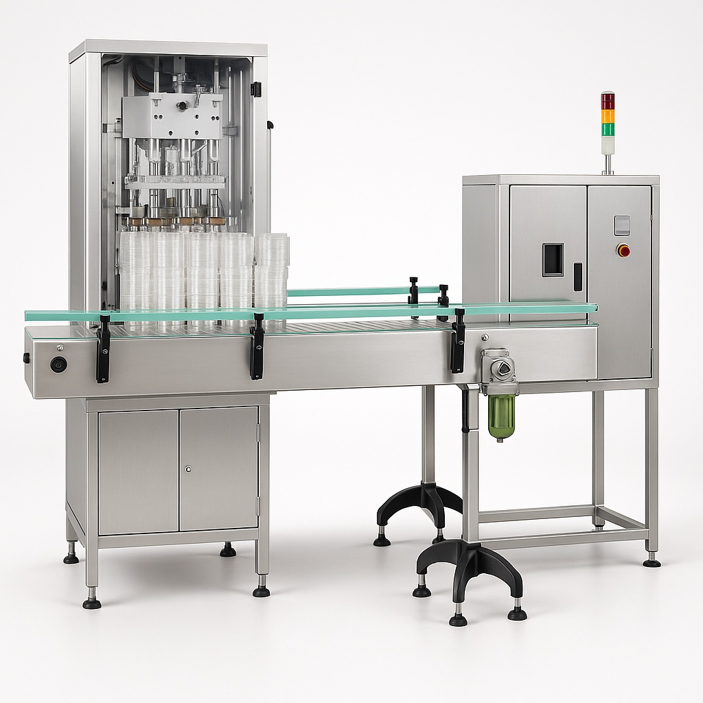 Automated Cup Rinse, Fill, and Seal Machine