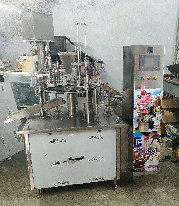 Automated Ice Cream Cone Filler Machine