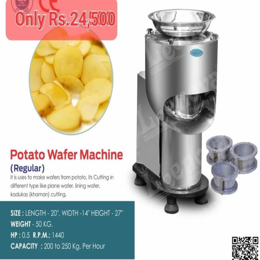 Automatic Stainless Potato Wafer Slicer, 0.5 HP