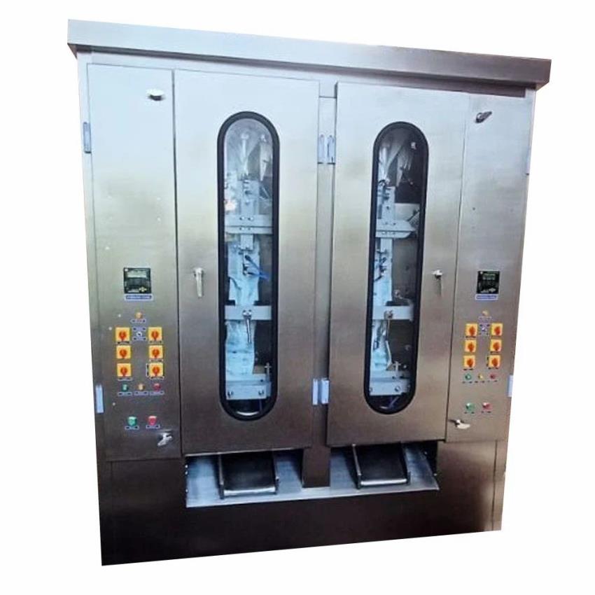 Twin Head Automatic Milk Filling Machine, 401-500 Pouches/m