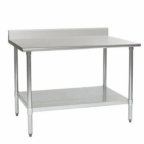 Rectangular Stainless Steel Powder Coated Work Table