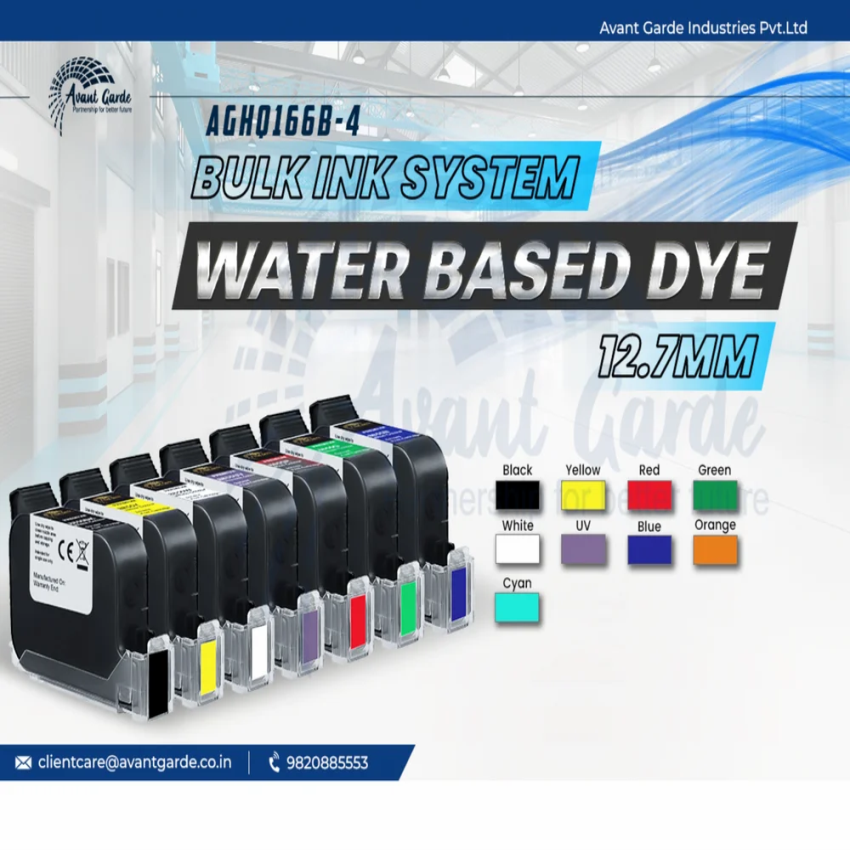 Avant Garde Black Bulk Ink System Water Based Dye, 12.7MM