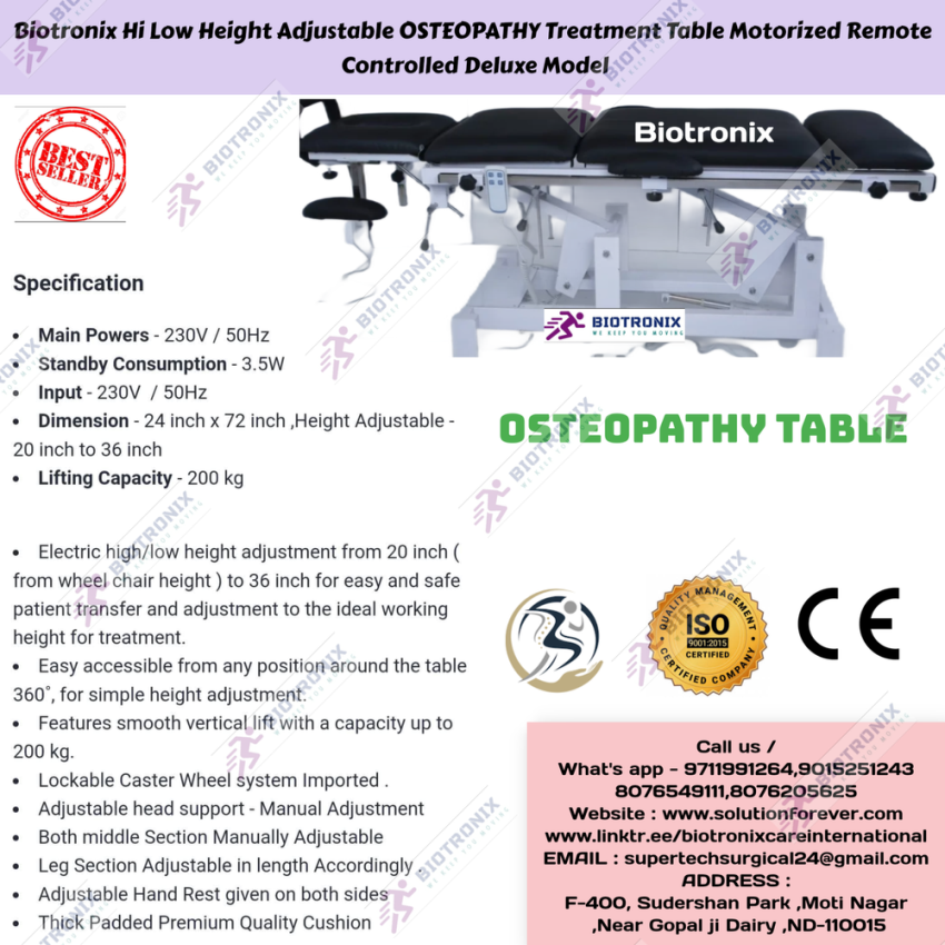 Biotronix Motorized Osteopathy Table