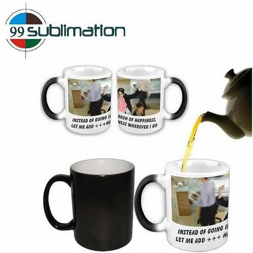Black and Red Sublimation Magic Mugs