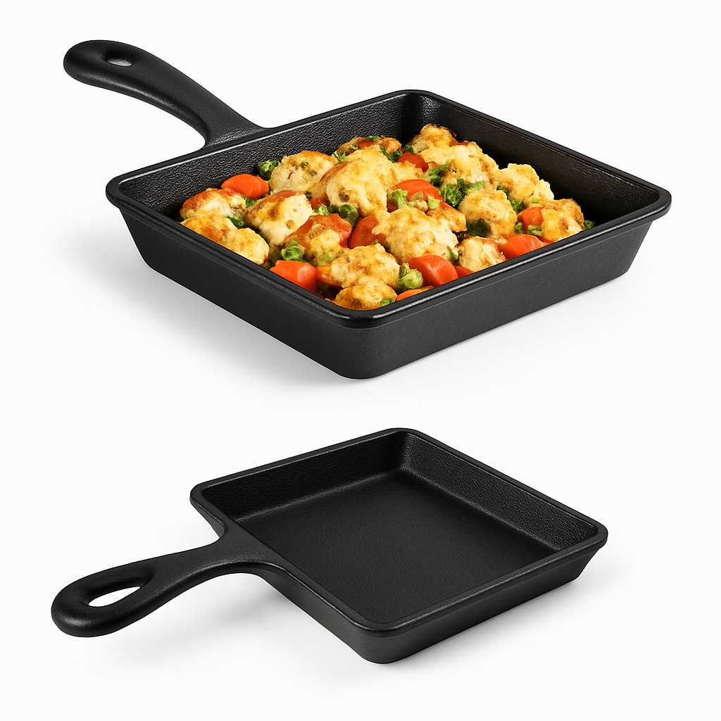 Black Cast Iron Cooking Pan - Restaurant Use