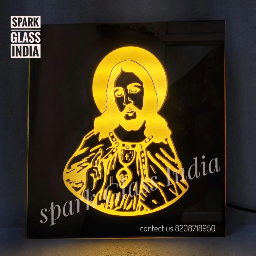 Black Glossy Wall Piece, 12x12 Inch