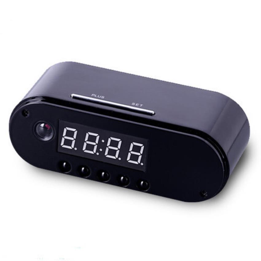 Black H.264 WiFi DVR Table Clock Camera