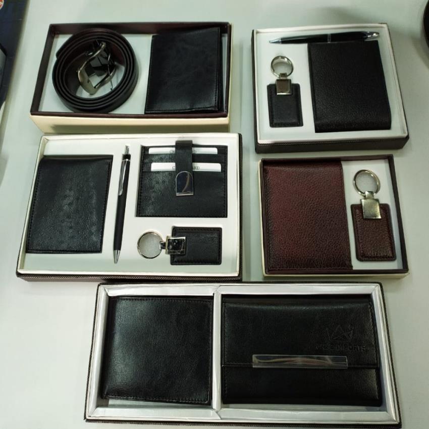 Black Leather Corporate Gift Set