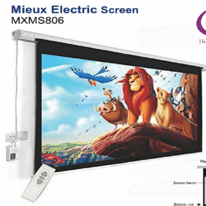 Black Electric Screen, 100 Inch, Commercial