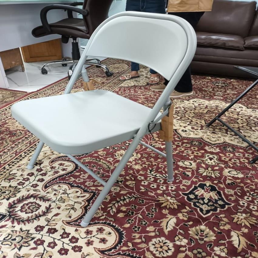 Black Mild Steel Folding Chair