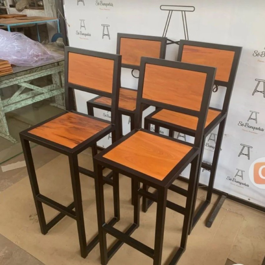 Black Mild Steel Frame Chair