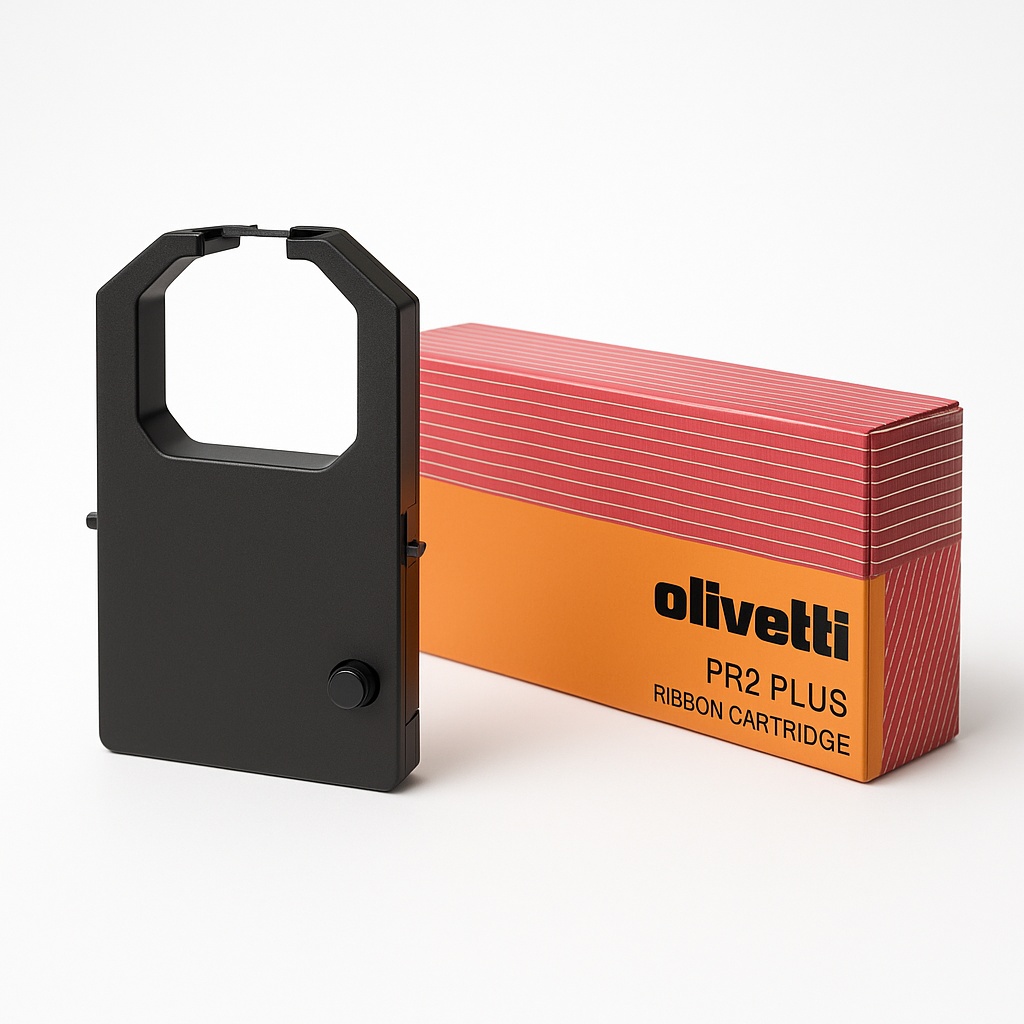 Black Olivetti PR2 Plus Ribbon, 1500 Pages