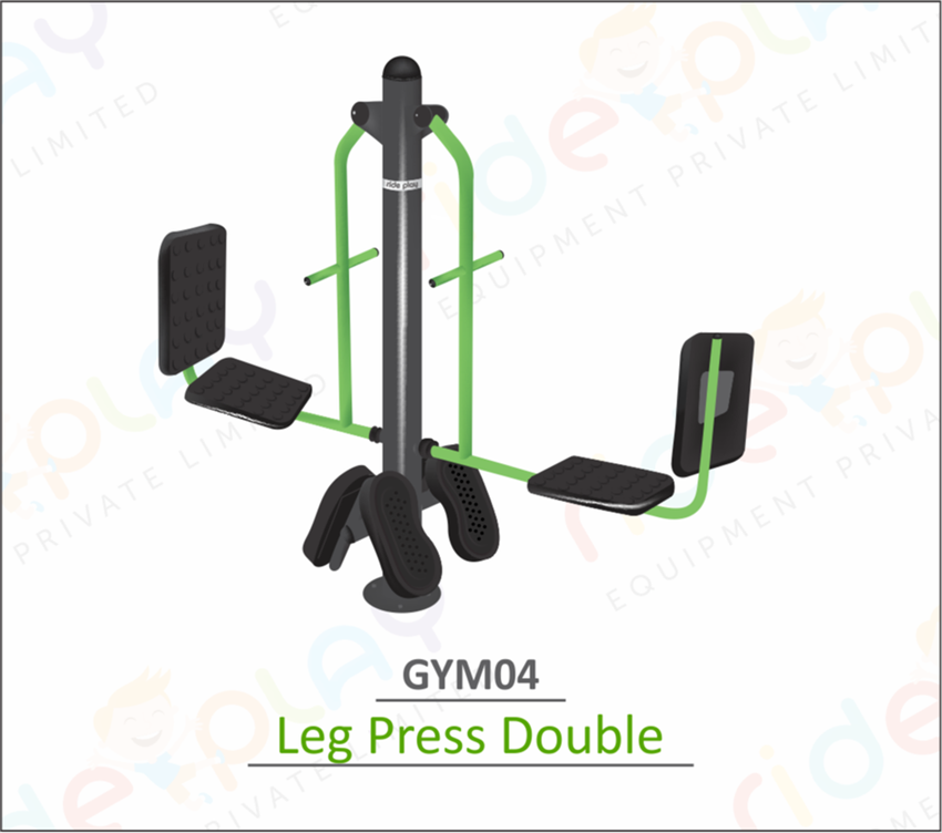 Black Outdoor Double Sided Leg Press
