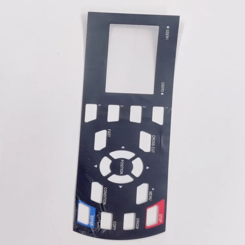 Black Plastic Graphtec Keypad Sticker