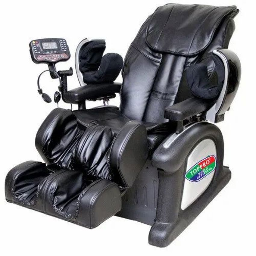 Black Pu Leather Massager Machine