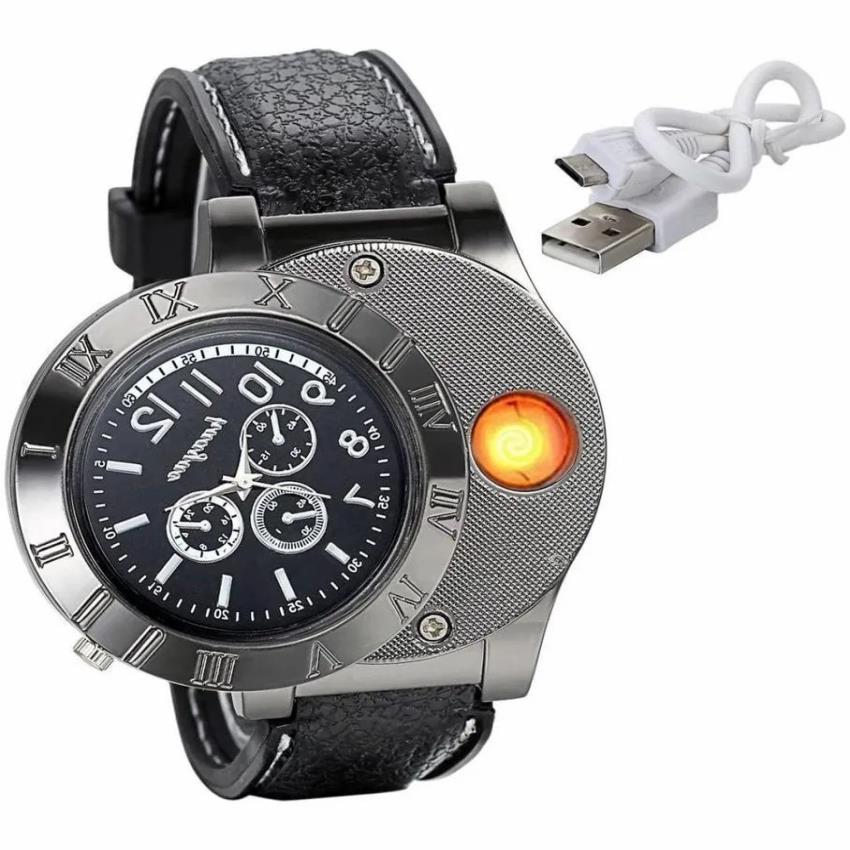 Black Rechargeable Watch Lighter