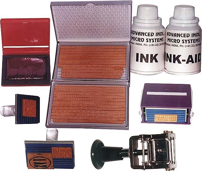 Black Rubber Pouches Hand Stamping Device