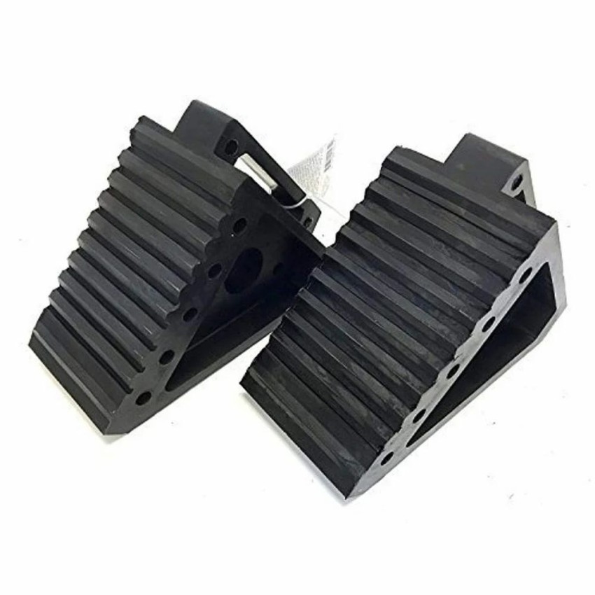 Black Rubber Wheel Chock for Car Parking