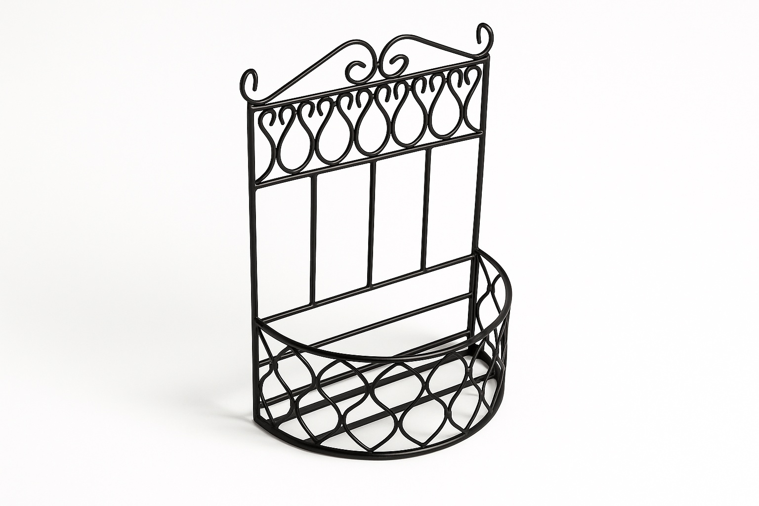 Black Stainless Steel Metal Wall Mount Shelf Accessories