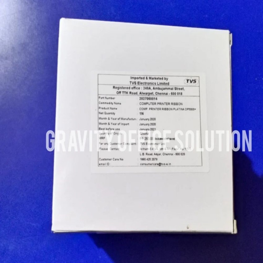 Black Tvs DP5000 Ribbon Cartridge