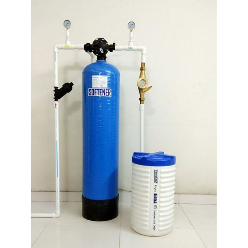 Blue FRP Water Softeners Semi-Automatic 500-20000 LPH