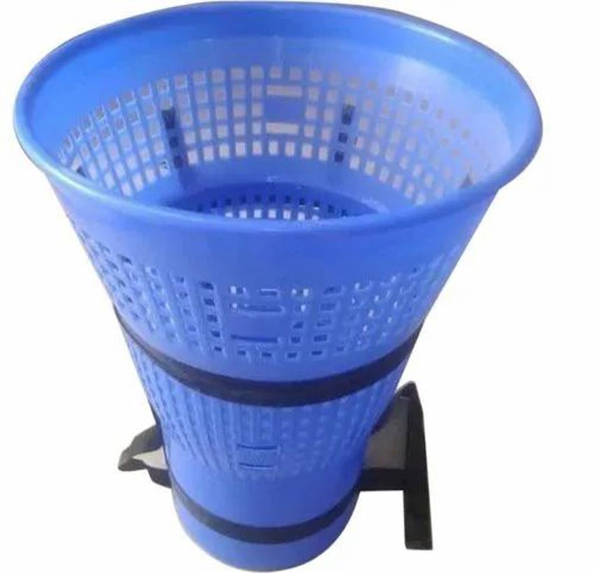 Blue Plastic Apple Container, 2.5 Feet