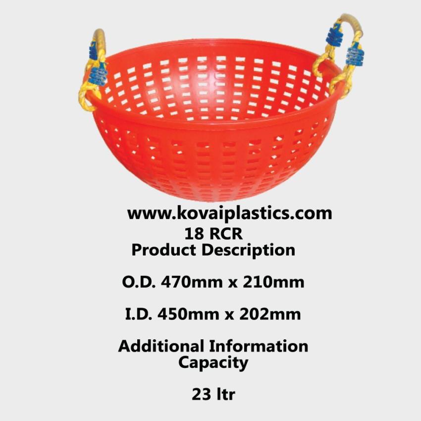 Blue Round Plastic Container