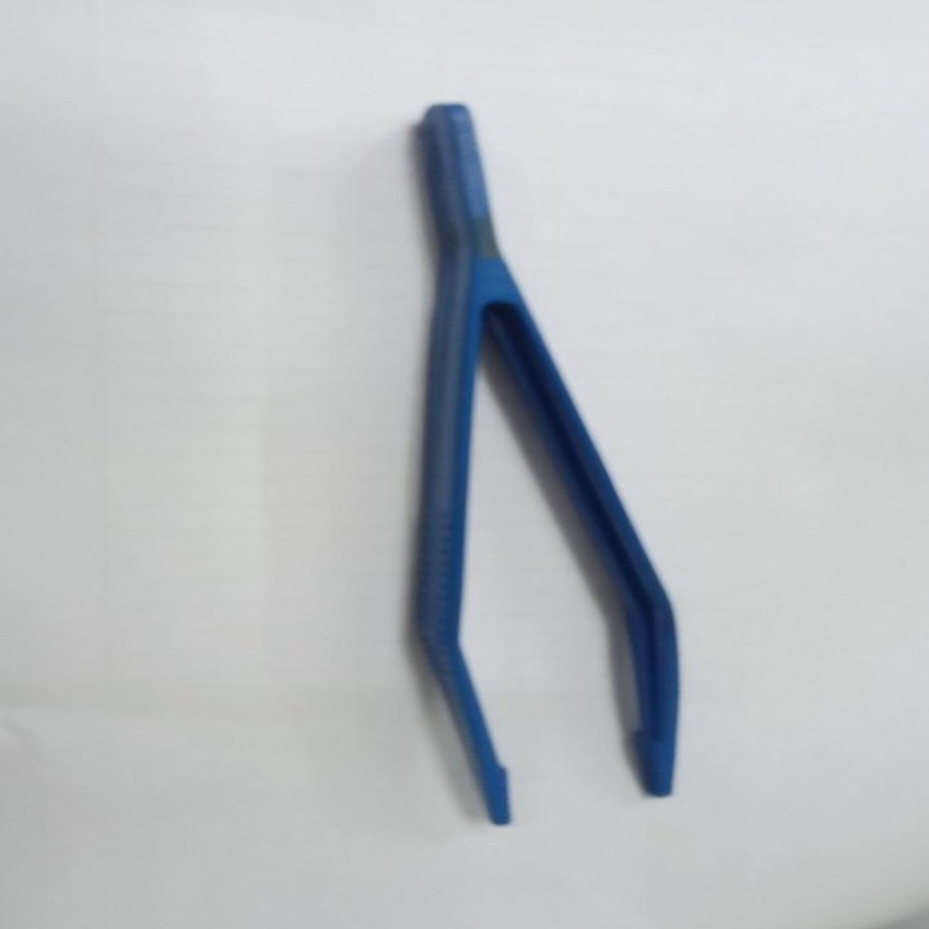 Blue Plastic Forceps 6 inch