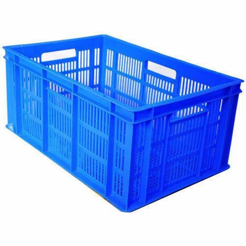 Blue Perforated Plastic Crate 100-120 Kg