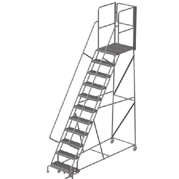 Blue Rolling Safety Ladder