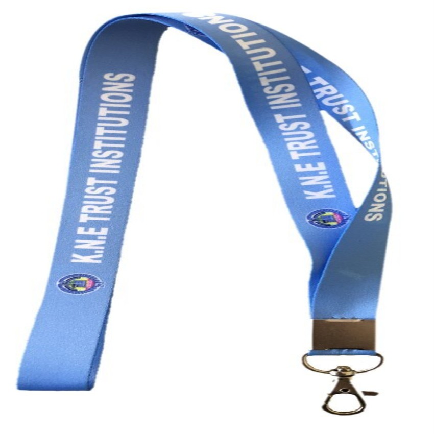 Blue Satin ID Lanyard
