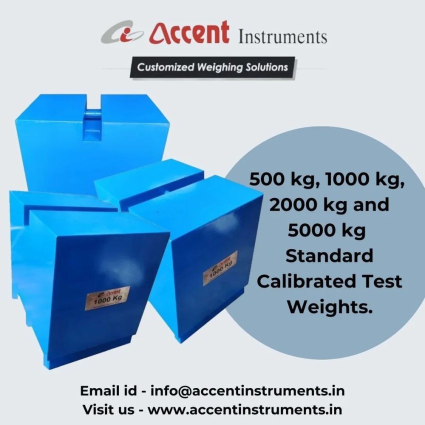 Blue Stackable Cast Iron Weighbridge Weight