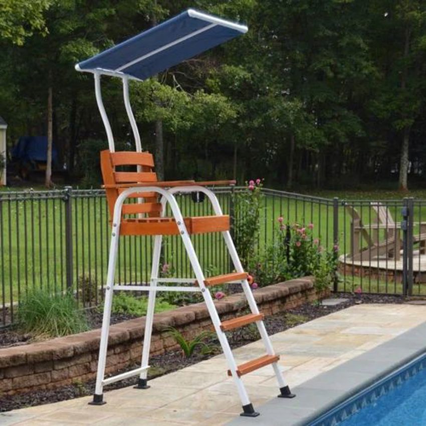 Blue Steel Outdoor Lifeguard Chair