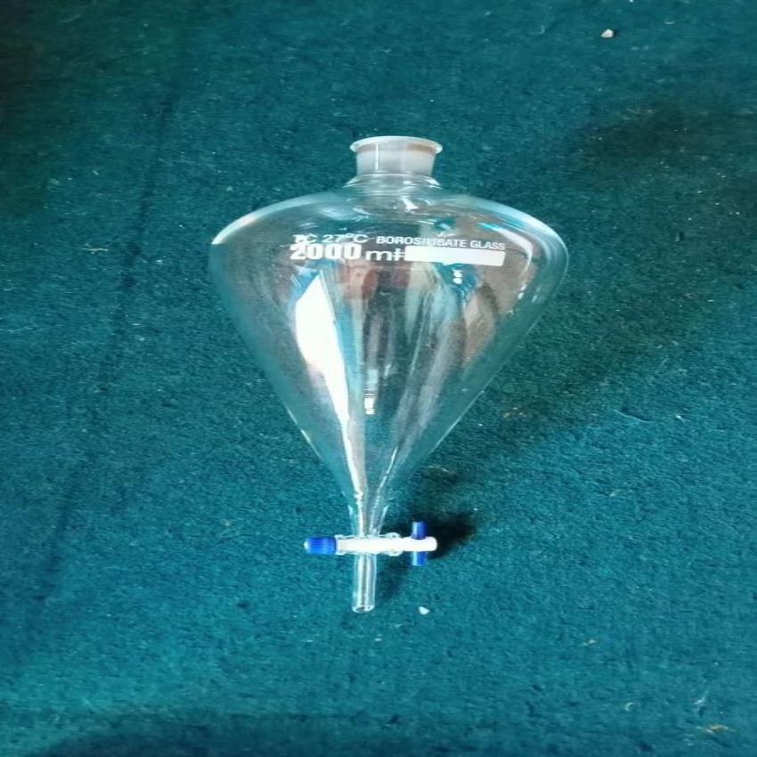 Borosilicate Glass Separating Funnel 2000ml